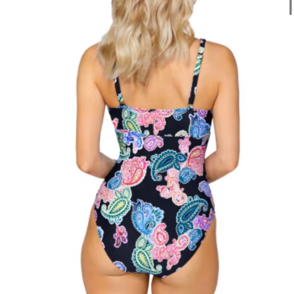 Leilani Poolside Paisley Kauai One Piece Swimsuit 10 NWT - Picture 2 of 6